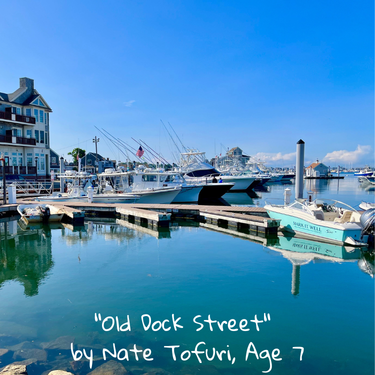 "Old Dock Street" 2x2 Magnet