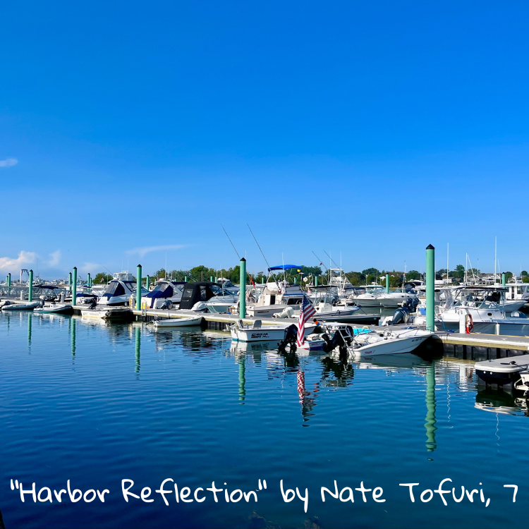 "Harbor Reflection" 2x2 Magnet