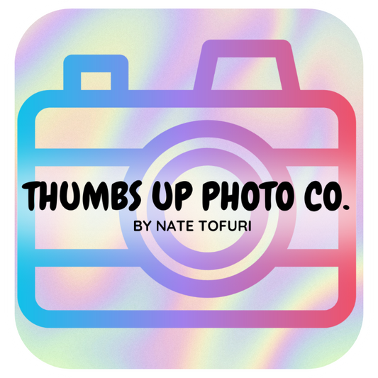 Thumbs Up Photo Co. Iridescent 2x2 Logo Sticker